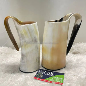 Cuerno para beber vikingo indio genuino de alta calidad, taza de cuerno de búfalo tallada antigua, decoración navideña pulida, Animal elegante - Product Image 6