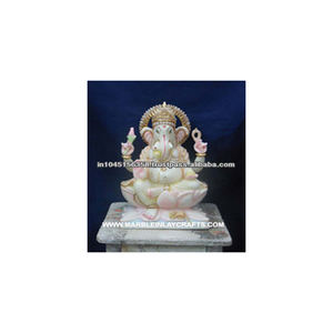 รูปปั้นหินอ่อนพระพิฆเนศที่สวยงาม - Product Image 1