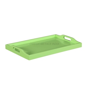 Bandeja de madera más vendida en color amarillo vibrante con forma rectangular moderna y acabado suave perfecto para uso diario - Product Image 5