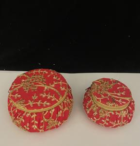 Indian Handmade Embroidery Matka Style Storage <b>Box</b> <b>Wedding</b> <b>Favor</b> Women Jewelry Matka <b>Box</b> for Home Decor - Product Image 2