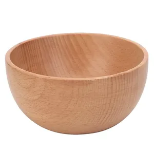 Bol élégant en bois naturel avec base ronde et polissage fin Idéal pour les fruits de la pièce maîtresse de table et les restaurants à un prix abordable - Product Image 2