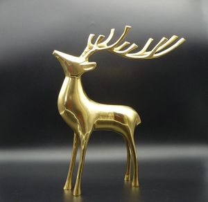 Sculpture animale en forme de cerf de Style moderne fait à la main Sculpture décorative en laiton personnalisée pour la décoration de dessus de Table de jardin à la maison - Product Image 2