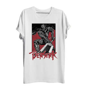 Camiseta de Anime <span class=keywords><strong>Berserk</strong></span> Swordman 100% Algodón, Corte Holgado, con Estampado, Disponible en Pesos de 280g, 240g y 200g - Product Image 4