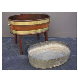 Hôtel de luxe et Resort fait à la main en bois vin seau à glace support métal et bois vente chaude Design exclusif à bon prix fait à la main - Product Image 2