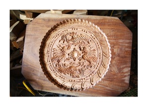 หัตถกรรมเวียดนามไม้แม่พิมพ์ขนมไหว้พระจันทร์แบบดั้งเดิมเทศกาลกลางฤดูใบไม้ร่วงขนมไหว้พระจันทร์บิสกิตคุกกี้แม่พิมพ์ - Product Image 5