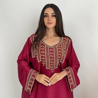 Meilleure Abaya de Dubaï en Soie Mukhawar Arabe Anti-rides Faite à la Main à Manches Longues de Haute Qualité pour Femmes Adultes, Traditionnelle pour la Prière Musulmane