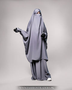 Acheter Jilbab en ligne à prix d'usine Vente en gros Nouvelle tendance Modeste Robe islamique longue de couleur unie - Product Image 3