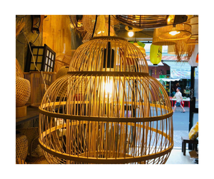 โคมไฟระย้าไม้ไผ่พรีเมี่ยมแบบเวียดนามโป๊ะธรรมชาติทำมือเหมาะสำหรับตกแต่งบ้านและตลาดส่งออก - Product Image 1
