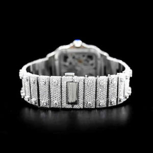 Reloj de Lujo para Hombre con Diamantes Moissanite, Diseño Cuadrado, Movimiento de Primera Calidad, Precio Razonable, Estilo Hip Hop - Product Image 3