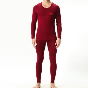 Wholesale <b>Men's</b> <b>Thermal</b> <b>Inner</b> <b>Wear</b> Long Johns Suit Polyester/Cotton Fabric Standard Thickness Crew Neck Breathable Eco-Friendly - Product Image 1