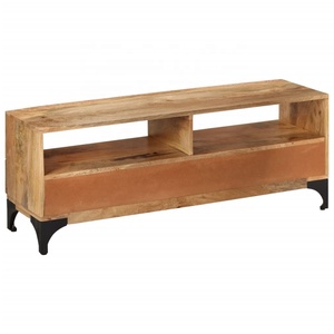 Meuble TV, meuble de Table, en bois de mangue massif, deux énormes tiroirs de rangement, étagère ouverte au Center pour les marchandises, meuble TV - Product Image 4