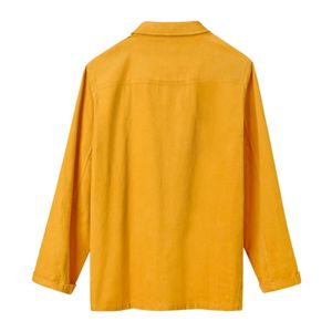 Saffron corduroy jacket with a rumpled, relaxed look, perfect for layering over tees or pairing with matching <b>pants</b> - Product Image 2