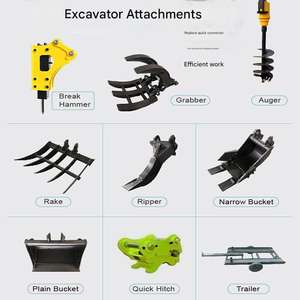 Bouwmachines Bijlagen Mini Graafmachine Onderdelen Duim/Emmer/Aarde Vijzel/Snelle Kink In De Kabel - Product Image 4