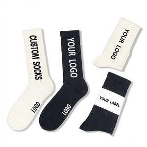 Calcetines informales de poliéster de alta calidad Unisex personalizados antibacterianos gimnasio estampado bordado negro rojo equipo correr deportes personalizado - Product Image 5