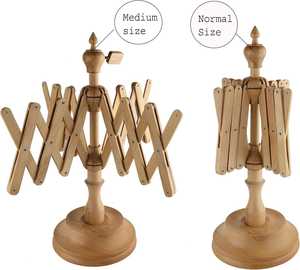 Enrouleur de fil en bois de hêtre fabriqué à la main enrouleur de boule de fil en bois robuste et ensemble combiné de fil Swift + Swift - Product Image 1