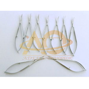 Juego de 9 pinzas manuales de tijera de resorte Noyes curvadas para microcirugía de 11,5 cm en acero y material de acero inoxidable - Product Image 5