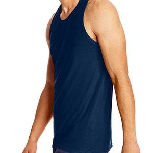 Camiseta sin mangas transpirable y chaleco de entrenamiento para hombre hecho a medida del proveedor OEM, técnica lavada - Product Image 3