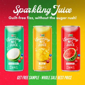 Premium NFC Sparkling VINUT 330ml Lata (enlatada) Bebida de jugo de coco-OEM ODM Bebidas personalizables Marca Muestra gratis - Product Image 6