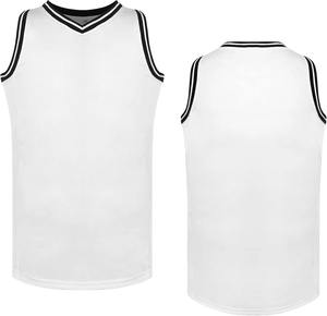 Maillot de basket-ball de haute qualité, col en V, personnalisé, sans manches, chemise pour homme, débardeur DIY, maillot de basket-ball pour homme - Product Image 2