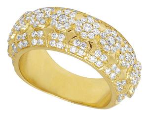 แหวนคลัสเตอร์สำหรับผู้ชายทำจากทอง10K สีเหลืองพร้อมเพชรปลูกในห้องแล็บเหมาะสำหรับฮิปฮอปแรงบันดาลใจเครื่องประดับสวมใส่ในงานปาร์ตี้ - Product Image 3