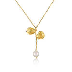 Dernier modèle Collier pendentif en argent sterling plaqué or 18 carats avec pierre naturelle et perles Demi Fine Jewelry Manufacturer - Product Image 2