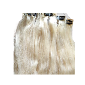 Buy-extensiones de cabello humano ondulado Natural, sin procesar, Color rubio 613, sin caída, sin enredos ni piojos - Product Image 1