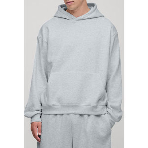 Sudadera con capucha deportiva de diseño de alta calidad hecha a medida sudaderas con capucha de lana de algodón liso al por mayor para hombres - Product Image 4