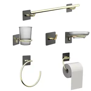 Accessories FAAO OEM Modern Accessories Bathroom Decor Luxury Toilet Stainless Steel Bathroom Accessories 6 Piece Set