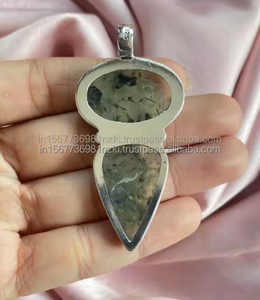 Best Selling Prehnite Silver Fine Work Pendant <b>Gift</b> For Women Birthday Anniversary <b>Gift</b> Silver Next <b>Day</b> Dispatch - Product Image 2