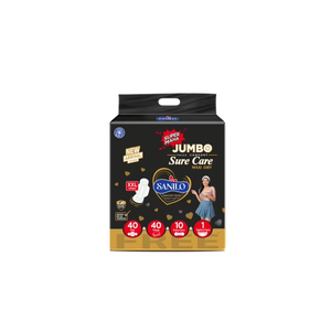 Serviettes hygiéniques Sanilo Jumbo Super Care Maxi Dry XXL 320MM avec 40 serviettes, 10 protège-slips et 1 culotte menstruelle - Product Image 6
