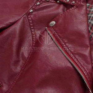 Veste en cuir de peau de mouton de motard vintage élégante pour femmes vêtements d'extérieur d'hiver respirants avec conception de manteau de moto en cuir PU - Product Image 5