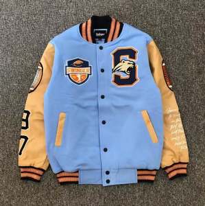 Chaqueta Universitaria Reversible Personalizada, Chaqueta Deportiva de Lona, Transpirable, Impermeable, Chaqueta de Béisbol para Hombre de Invierno - Product Image 1