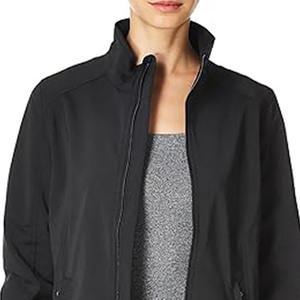 Nouvelle veste softshell coupe-vent pour femme 2026, col montant, respirante, imperméable, logo personnalisé, haute qualité - Product Image 4