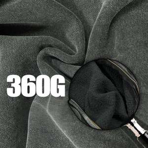 Sudadera con Capucha y Cierre de Cremallera Personalizada, Informal, de Algodón Suave Lavado, para Uso Diario, Transpirable y Resistente para Actividades al Aire Libre - Product Image 2