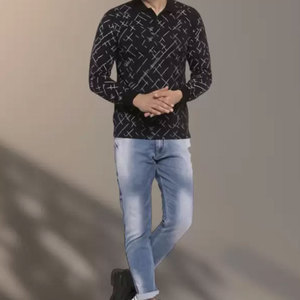 Sweatshirts de couleur unie grande taille pour hommes prix de gros personnalisable polyester coton mélangé basiques tricoté tissage imprimé vente - Product Image 3