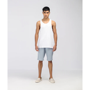 Vente en gros de débardeurs de gym 100% coton pour hommes design personnalisé bas sans manches grande taille de haute qualité tricoté blanc décontracté - Product Image 1