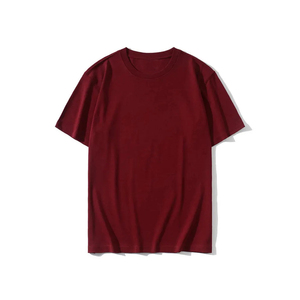 Venta al por mayor de los hombres de peso pesado de gran tamaño gota hombro camiseta 100% algodón Streetwear patrón sólido serigrafía tejido de punto - Product Image 1