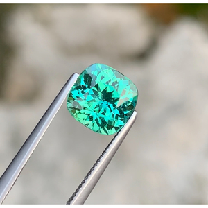 Tourmaline verte lagune naturelle d'Afghanistan, taille excellente, 2,50 carats, sans défaut. - Product Image 1