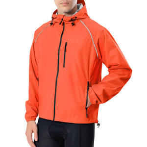Chaqueta de Ciclismo Ligera y Reflectante para Hombre, Impermeable, Cortavientos, de Secado Rápido, Material de Nailon/Cachemira, Impresión de Logotipo Personalizado - Product Image 1