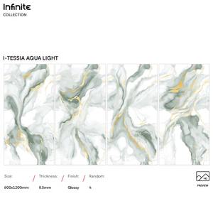 Carreaux de sol modernes pour hôtel 600x1200mm, design marbre blanc naturel, carrelage en porcelaine poli pour usage intérieur et extérieur, bureaux à domicile, salons - Product Image 2