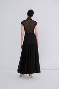 กระโปรงยาวผู้หญิงไซส์ S M L สำหรับเด็กผู้หญิงกระโปรง Midi ลายดอกป๊อปปี้ผ้าคุณภาพสูงแฟชั่นยั่งยืนราคาโรงงาน - Product Image 3