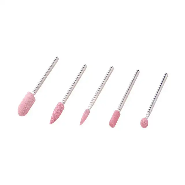 Bullet Shape Abrasive Tool 3mm diamond mounted pointes Set Grinding Head Diamond Pink Grinding Stones drill bit