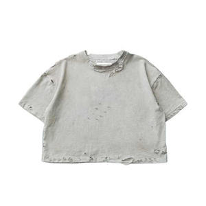 Kafany Garment Heavyweight Printed Cropped Oversized Tshirt Men's Boxy Vintage Washed Streetwear Knitted Oversized Distressed - Product Image 2