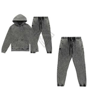 Nouveau survêtement décontracté pour homme, hiver, à capuche, lavage à l'acide, 100% coton, couleurs personnalisées, service OEM, survêtement lavé à l'acide - Product Image 3