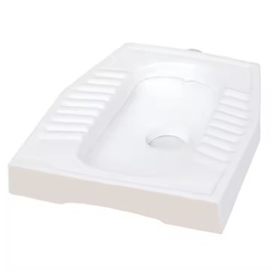 Casserole accroupie orientale en céramique bleue d'usine Vistaar porcelaine indienne salle de bain toilette articles sanitaires - Product Image 4