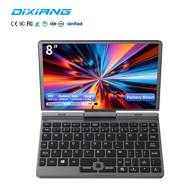 Factory Stock 8" 2-in-1 Touch Laptop Intel N95 12GB 512GB SSD Win11 Cheap Wholesale Student Office Portable Notebook