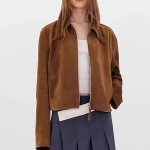 Tops versátiles para hombre, chaqueta de solapa con cremallera ajustada clásica Retro de lona suelta de invierno, abrigo impermeable - Product Image 5