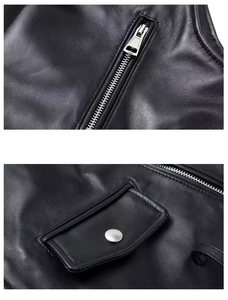 Gilet en cuir pour homme de haute qualité fabriqué professionnellement Utilisation en extérieur Conception de logo personnalisée Gilet en cuir pour homme respirant - Product Image 2