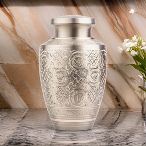 Solid Brass Luxury Premium Cremation Urn Adult Human Ashes <b>Keepsake</b> <b>Memorial</b> Decorative Funeral Urn Wholesale Price Metal Jars - Product Image 5