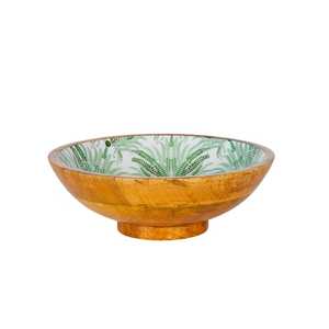 Set de 3 bols jetables écologiques en bois de manguier pour les collations, les croustilles et les trempettes ajoutent du charme à la décoration de la table à manger - Product Image 1